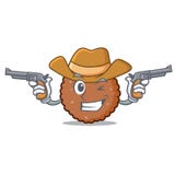 Tecknad film för tecken för cowboychoklad ljusbrun stock illustrationer Tecknad film för tecken för cowboychoklad ljusbrun stock illustrationer