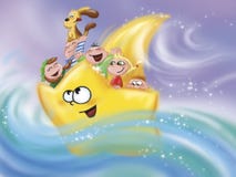 tecknad film lurar stjärnan vektor illustrationer tecknad film lurar stjärnan vektor illustrationer