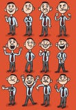 Tecknad filmmandiagram stock illustrationer Tecknad filmmandiagram stock illustrationer
