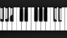 Teclado de piano en fondo negro Teclado de piano en fondo negro