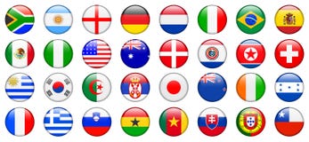 Teclas 2010 do Internet da bandeira da equipe do copo de mundo ilustração royalty free Teclas 2010 do Internet da bandeira da equipe do copo de mundo ilustração royalty free