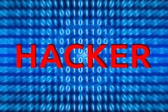 Tecnologia abstrata do código de computador binário e do fundo de programação com palavra do hacker imagens de stock royalty free Tecnologia abstrata do código de computador binário e do fundo de programação com palavra do hacker imagens de stock royalty free