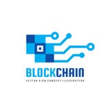 Tecnologia de Blockchain - vector a ilustração do conceito do molde do logotipo Sinal geométrico abstrato do negócio Moeda cripto ilustração stock Tecnologia de Blockchain - vector a ilustração do conceito do molde do logotipo Sinal geométrico abstrato do negócio Moeda cripto ilustração stock