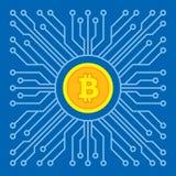 Tecnologia moderna do blockchain de Bitcoin - ilustração criativa do vetor Símbolo digital do conceito do dinheiro de Cryptocurre ilustração do vetor Tecnologia moderna do blockchain de Bitcoin - ilustração criativa do vetor Símbolo digital do conceito do dinheiro de Cryptocurre ilustração do vetor