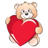 Teddy Bear - Valentines Day Card Royalty Free Stock Photos Teddy Bear - Valentines Day Card Royalty Free Stock Photos