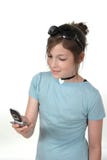 Teen Girl With Cellphone 1a Royalty Free Stock Photography Teen Girl With Cellphone 1a Royalty Free Stock Photography