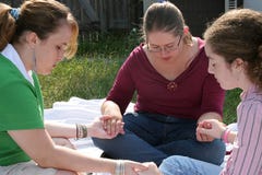 Teen Prayer Circle 2 Royalty Free Stock Photo Teen Prayer Circle 2 Royalty Free Stock Photo