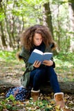 Teen Schoolgirl Reading Book In The Autumn Park Stock Image Teen Schoolgirl Reading Book In The Autumn Park Stock Image