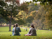 Teenage girl in the park stock photography Teenage girl in the park stock photography