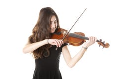 Teenage girl plays violin in studio stock images Teenage girl plays violin in studio stock images