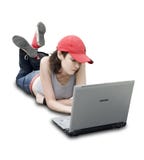 Teenager/Student With Laptop Stock Image Teenager/Student With Laptop Stock Image