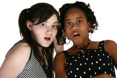Teens And Cellphones Stock Image