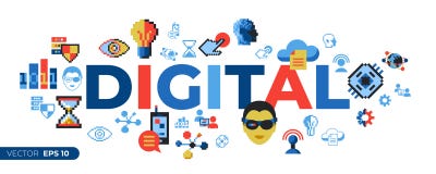 Teknologi för konst för Digital vektorPIXEL digital stock illustrationer Teknologi för konst för Digital vektorPIXEL digital stock illustrationer
