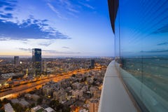 Tel Aviv At Sunset Stock Photography
