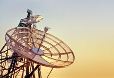 Telecommunications Tower At The Sunset Stock Photography Telecommunications Tower At The Sunset Stock Photography