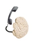 Telefon und Gehirn lizenzfreies stockbild Telefon und Gehirn lizenzfreies stockbild
