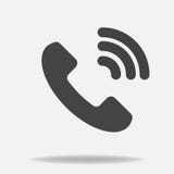 Telefon wektorowa ikona na mieszkanie stylu Handset z cieniem Łatwy editi ilustracja wektor Telefon wektorowa ikona na mieszkanie stylu Handset z cieniem Łatwy editi ilustracja wektor