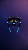 Telefone Wallpaprer da imagem imaginária da ciência de um starship do espaço profundo e da Via Látea no fundo ilustração royalty free Telefone Wallpaprer da imagem imaginária da ciência de um starship do espaço profundo e da Via Látea no fundo ilustração royalty free