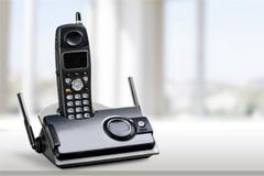 Telefono moderno senza cordone, vista del primo piano immagini stock libere da diritti Telefono moderno senza cordone, vista del primo piano immagini stock libere da diritti