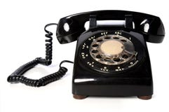 Telefono nero dell'annata Fotografia Stock Telefono nero dell'annata Fotografia Stock