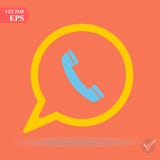 Telefonvektorsymbol Kontakter tecken för appellmitt som isoleras på orange bakgrund Sänka designstil royaltyfri illustrationer Telefonvektorsymbol Kontakter tecken för appellmitt som isoleras på orange bakgrund Sänka designstil royaltyfri illustrationer