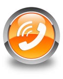 Telefoon bellend pictogram glanzende oranje ronde knoop stock illustratie Telefoon bellend pictogram glanzende oranje ronde knoop stock illustratie
