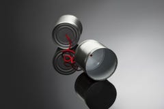 Telefoonstuk speelgoed van een tin stock foto's Telefoonstuk speelgoed van een tin stock foto's