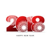 Tema 2018 del buon anno Numeri di rosso dell'illustrazione di vettore royalty illustrazione gratis Tema 2018 del buon anno Numeri di rosso dell'illustrazione di vettore royalty illustrazione gratis