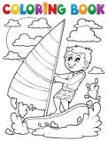 Tema 1 do esporte de água do livro para colorir ilustração do vetor Tema 1 do esporte de água do livro para colorir ilustração do vetor