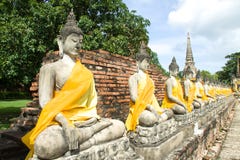 Tempel in ayutthaya Thailand royalty-vrije stock foto's Tempel in ayutthaya Thailand royalty-vrije stock foto's
