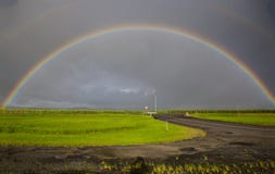 Tempesta ed arcobaleno tropicali immagine stock Tempesta ed arcobaleno tropicali immagine stock