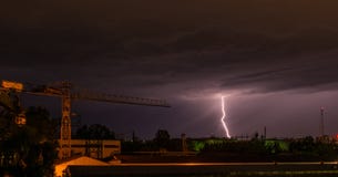 Tempestade na cidade foto de stock Tempestade na cidade foto de stock