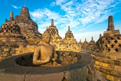Tempiale di Borobudur, Yogyakarta, Java, Indonesia. fotografie stock libere da diritti Tempiale di Borobudur, Yogyakarta, Java, Indonesia. fotografie stock libere da diritti
