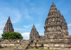 Tempio di Prambanan vicino a Yogyakarta sull'isola di Java immagine stock Tempio di Prambanan vicino a Yogyakarta sull'isola di Java immagine stock