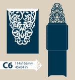 Template congratulatory envelope with carved openwork pattern vector illustration Template congratulatory envelope with carved openwork pattern vector illustration