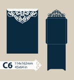 Template congratulatory envelope with carved openwork pattern stock illustration Template congratulatory envelope with carved openwork pattern stock illustration