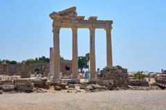 Temple of Apollo in Side, Turkey. royalty free stock photo Temple of Apollo in Side, Turkey. royalty free stock photo
