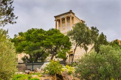 Temple Athena Nike Propylaea Ancient Entrance Ruins Acropolis A Royalty Free Stock Photography Temple Athena Nike Propylaea Ancient Entrance Ruins Acropolis A Royalty Free Stock Photography
