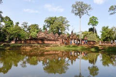 Temple de Banteay Srei chez Siem Reap au Cambodge Photo stock Temple de Banteay Srei chez Siem Reap au Cambodge Photo stock
