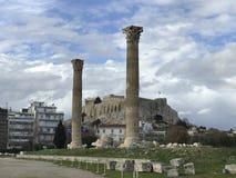 The Temple of Olympian Zeus royalty free stock photos The Temple of Olympian Zeus royalty free stock photos