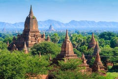 The Temples of bagan at sunrise, Bagan, Myanmar stock photos The Temples of bagan at sunrise, Bagan, Myanmar stock photos
