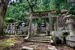 Templo antigo em Koya San Wakayama Osaka fotografia de stock royalty free Templo antigo em Koya San Wakayama Osaka fotografia de stock royalty free