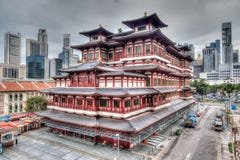 Templo chino en Chinatown de Singapur fotos de archivo Templo chino en Chinatown de Singapur fotos de archivo