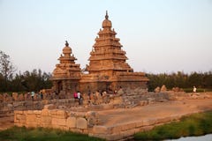 Templo de la costa en el mamallapuram, Chennai, Tamilnadu imagen de archivo Templo de la costa en el mamallapuram, Chennai, Tamilnadu imagen de archivo