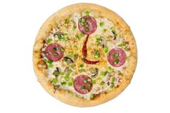 Temps de pizza - pizza avec des mains d'horloge image libre de droits Temps de pizza - pizza avec des mains d'horloge image libre de droits