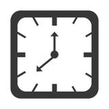 Temps et icône d'isolement par horloge illustration libre de droits Temps et icône d'isolement par horloge illustration libre de droits