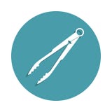 tenazes de brasa para o ícone dos espaguetes no estilo do crachá Um do ícone da coleção da ferramenta da cozinha pode ser usado p imagens de stock royalty free tenazes de brasa para o ícone dos espaguetes no estilo do crachá Um do ícone da coleção da ferramenta da cozinha pode ser usado p imagens de stock royalty free