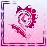 Tender background with pink abstract flower on the artistic blob Royalty Free Stock Photography Tender background with pink abstract flower on the artistic blob Royalty Free Stock Photography
