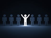 Tenez-vous de la foule et du concept différent illustration libre de droits Tenez-vous de la foule et du concept différent illustration libre de droits