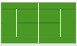 Tenis zieleni pole Szablonu tenisowy sąd z liniami ilustracji Tenis zieleni pole Szablonu tenisowy sąd z liniami ilustracji